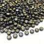 100pcs Black Golden Letter Beads For Jewelry Making DIY Fashion Bracelet Necklace Key Phone Chain Handmade Craft Supplies