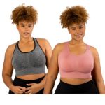Under Control Sports Bras For Women Plus Size High Support Large Bust Racerback Padded White black Sport Bra Yoga Workout Bra Us