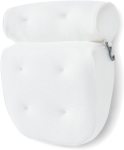 4D Mesh Bath Pillow With 6 Suction Cups White