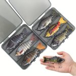 3PCS BOX 10CM 15.5G 7 Segments Jointed Fishing Lures Artificial Hard Baits Wobblers Swimbait Long Casting Crankbait