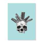 Skull Spikes Art Print - A2