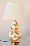 Off-white & Gold Painted Lamp Base With Shade 75X45CM
