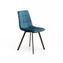 Vividitto - Brag Velvet Dining Chair - Blue