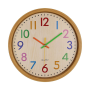 Brown Powered Digital Battery Wall Clock