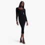 Women&apos S Black Seamless Scoop Neck Dress