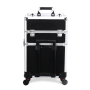 3 Tier Rolling Makeup Case Train Case Makeup Travel Case Cosmetology Case