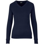 Ladies Long Sleeve Peru V-neck Jersey Navy
