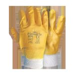 Yellow Nitrile Glove Knit Wrist Size 10