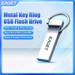 Eaget USB Flash Drive 128 Gb USB 2.0 High Speed USB Drive 64GB 32GB 16GB 8GB Portable Thumb Drive With Keychain For Pc/computers