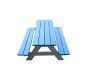 Kiddies 6 Seater Picnic Table Powder Blue Finish