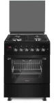 Ferre 60×60 4 Gas Burners 1 Wok Burner 1 MINI Wok Freestanding Gas electric Cooker – Premium Matt Black F6T40E3.MB