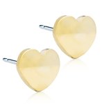 Blomdahl Titanium Earrings Heart Gold