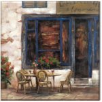 Vintage Street Caf Wall Art Canvas Painting 800 X 800