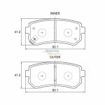 Stone Brake Pad Set Rear SP24320