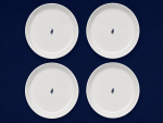 Polo Classic High Rim Dinner Plate 4 Piece Set In White - White Onesize