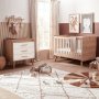 Silver Cross Westport 2 Piece Oak Nursery Set With Convertible Cot Bed And Dresser