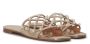Ladies - Reyna Sliders Pearl Detail Sandals - Gold