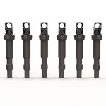 Ignition Coil Pack Set Of 6 - Replacement For Bosch 0221504470 12138616153 12137594937 12138657273 12137562744 - Compatible With