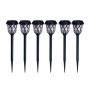 6 Pieces Solar Garden Lights Warm White 42X10CM