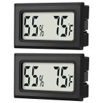 MINI Digital Thermometer 2-PACK Hygrometer Indoor Humidity Monitor Temperature Humidity Gauge Meter With Fahrenheit For Humidors