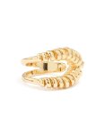 Goldair Gold Plated Coil Statement Ring - M l