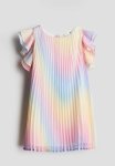Pleated A-line Dress - Multi