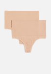 2-PACK Medium Shape Thong Briefs - Light Beige