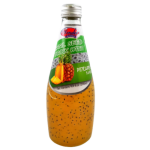 Basil Seeds Pineapple Flavor Juice Sabja Seeds Ananas Juice 290ML - Refreshing Tropical Drink For Cooling Refreshment Delivers C