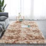 Smte Light Rug Fluffy Carpet Brown With Keychain