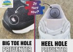Toe Heel Protector - Heel Hole Preventor