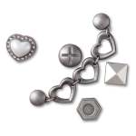 Silver Romantic 5 Pack Jibbitz - Multi Osfa
