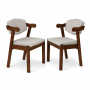 Set Of 2 Dining Chairs & Office Chairs With Wooden Frame And Armrests