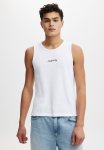 Cotton On Graphic Rib Tank - White new York City Script