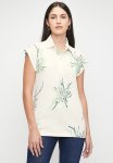 Polo Wmn Hailey Ss Printed Golfer - Off White