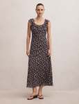 Paige Ruffle Midi Dress - 18 Choc Ray Ditsy