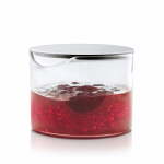 Condiment Glass With Stainless Steel Lid For Jams Or Jellies