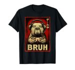Funny Capybara Gamer Bruh Graphic Tee Men Boys Teens Gaming T-Shirt