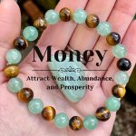1PC Handmade Bohemian Natural Stone Beaded Bracelet Yoga Balance Emotional Healing Attracts Wealth Abundance And Prosperity Jewe