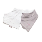 Baby Sense Bandana Bib - Pink Star & Grey