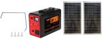 300W Solar Inverter With Solar Panels Stand & Light Bulbs