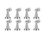 Stainless Steel Magnetic Door Stopper Pack 8