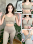 Seamless Flexi Medium Impact Bra - Beige - Small