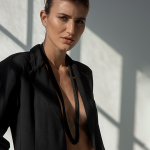 Black Opera Stainless Steel Chain Necklace - Black Powder