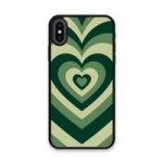 Custom Printed Tpu Cases - Apple Iphone X Apple Iphone XS & 39 Dark Green Heart& 39 By