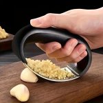 1PC Stainless Steel Garlic Press - Easy To Use And Clean Perfect For Mincing Crushing And Mashing Garlic In The Kitchen For Rest