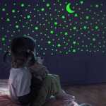 Pack Of 25 Realistic 3D Domed Glow In The Dark Stars-moon-universe