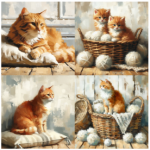 CAT Tear Resistant Deco Print Ginger 4'S