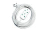 Extension Cord 10A 1MM White Side By Side 10M