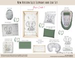 Cot Duvet Bedding New Version Ellie Elephant And Leaf Set Neutral