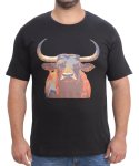 Mens Printed Buffalo Tee - 10XL Black